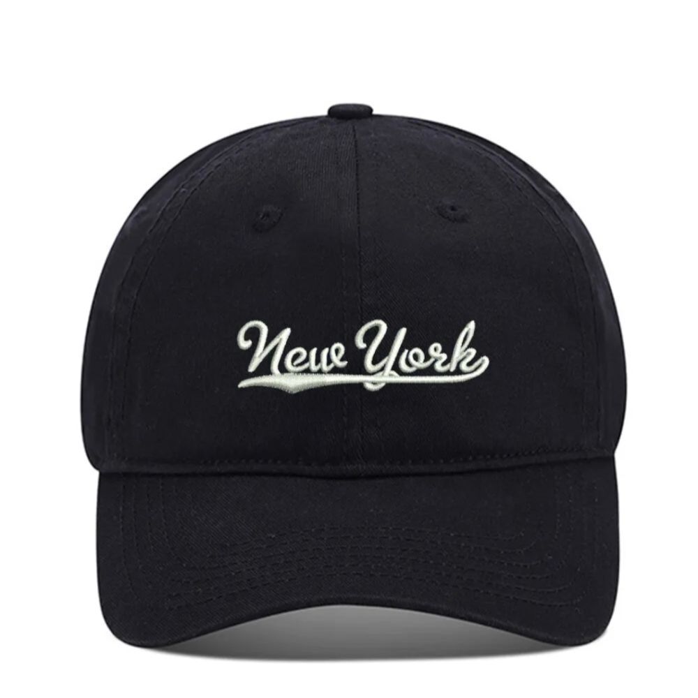 New York Essence: Velcro-Strapped Hat with Embroidered Front Detail